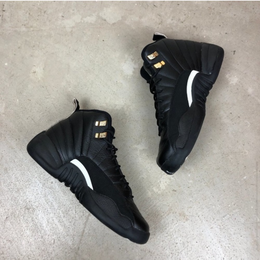 Jordan 12 'The Master' Black Leather Sneakers